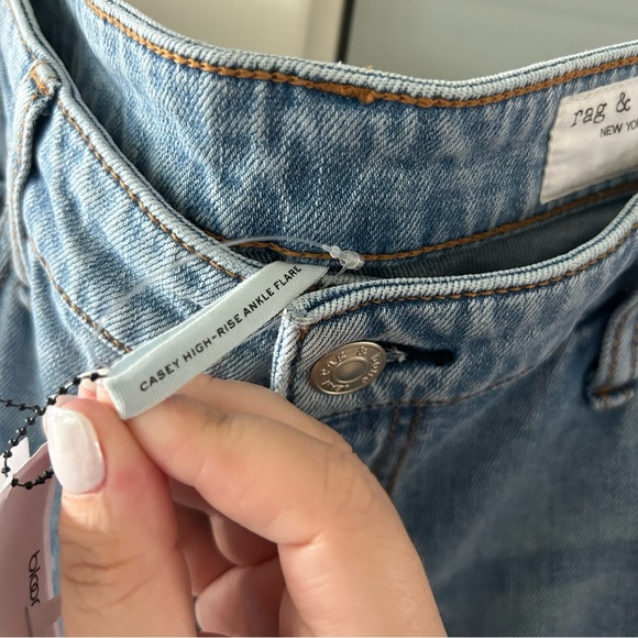 NWT Anthropologie Rag & Bone Casey High Rise Ankle Flare Jeans - Picture 7 of 7